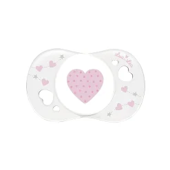 Sucettes*Luc et Léa Sucette nouveau-né symétrique en silicone 0-2 mois de Rose