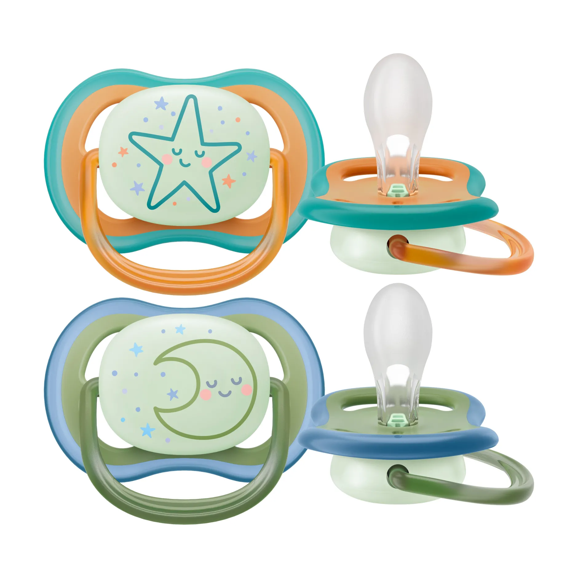 Sucettes*Philips AVENT Sucette Nuit Ultra air 18 mois + de Gris