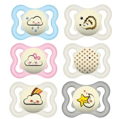 Sucettes*Mam Sucette supreme x2 nuit 2-6m+ silicone + boîte de Aléatoire