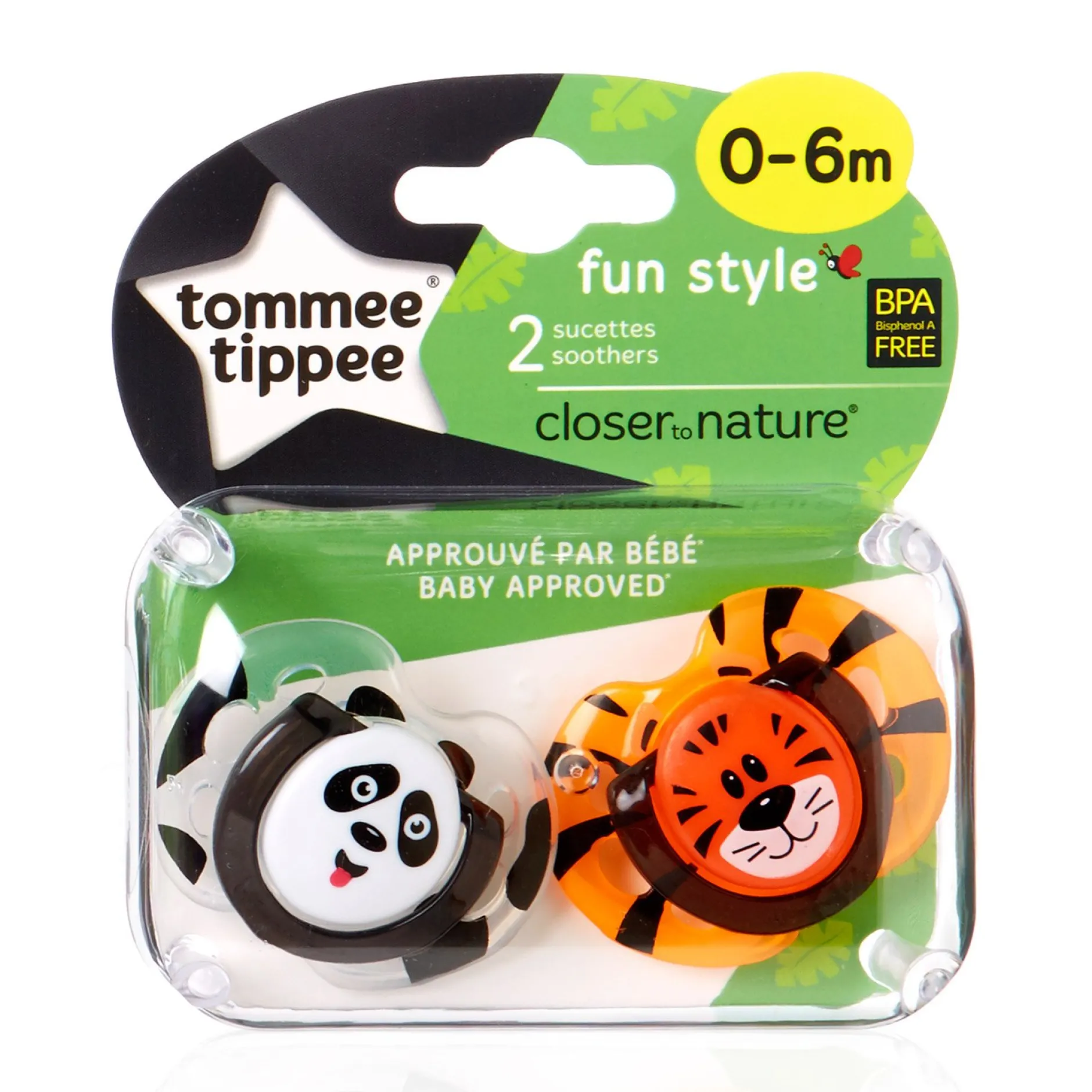 Sucettes*Tommee Tippee Sucettes Fun 0-6 mois x2 de Aléatoire