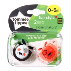 Sucettes*Tommee Tippee Sucettes Fun 0-6 mois x2 de Aléatoire