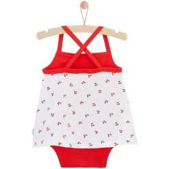 Bodies*P'tit bisou Summer Bodies Body robe Cherry de Blanc/Rouge