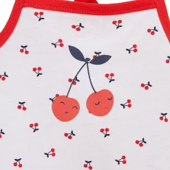 Bodies*P'tit bisou Summer Bodies Body robe Cherry de Blanc/Rouge
