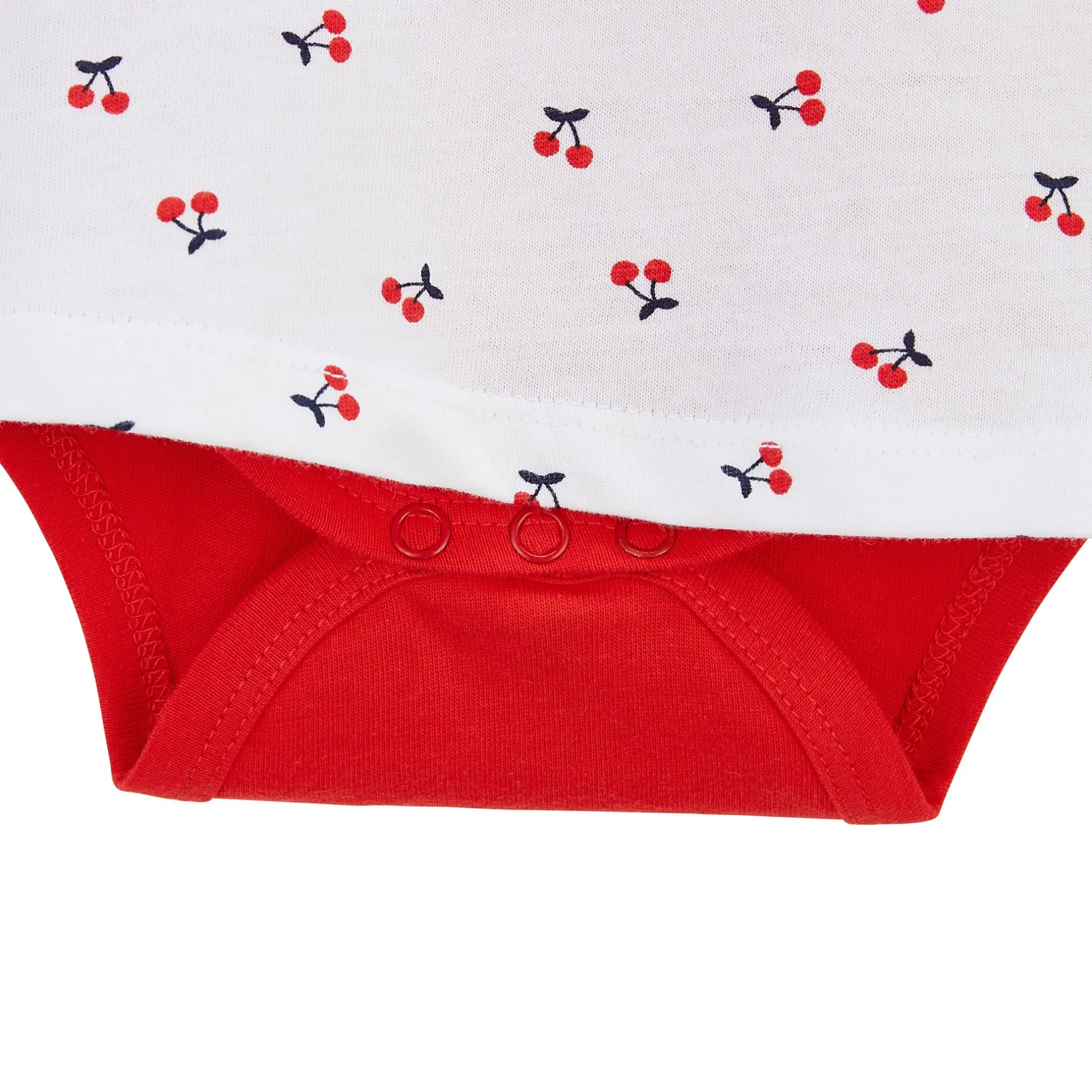 Bodies*P'tit bisou Summer Bodies Body robe Cherry de Blanc/Rouge
