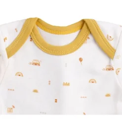 Bodies|Bodies*Sauthon Baby Déco Sunlight Lot de 3 bodies manches courtes 6 mois de