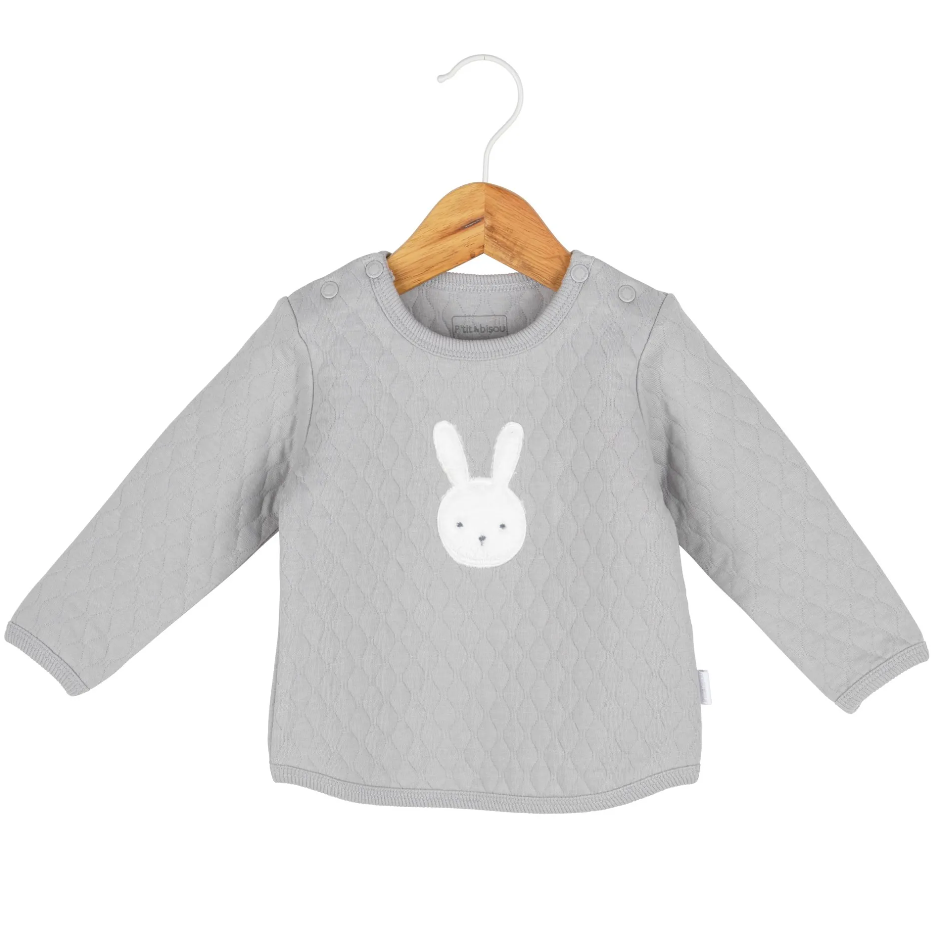 Gilets, Pulls|Gilets, Pulls, Cardigans*P'tit bisou Sweat Lapin Câlin 0 mois de Gris lunar