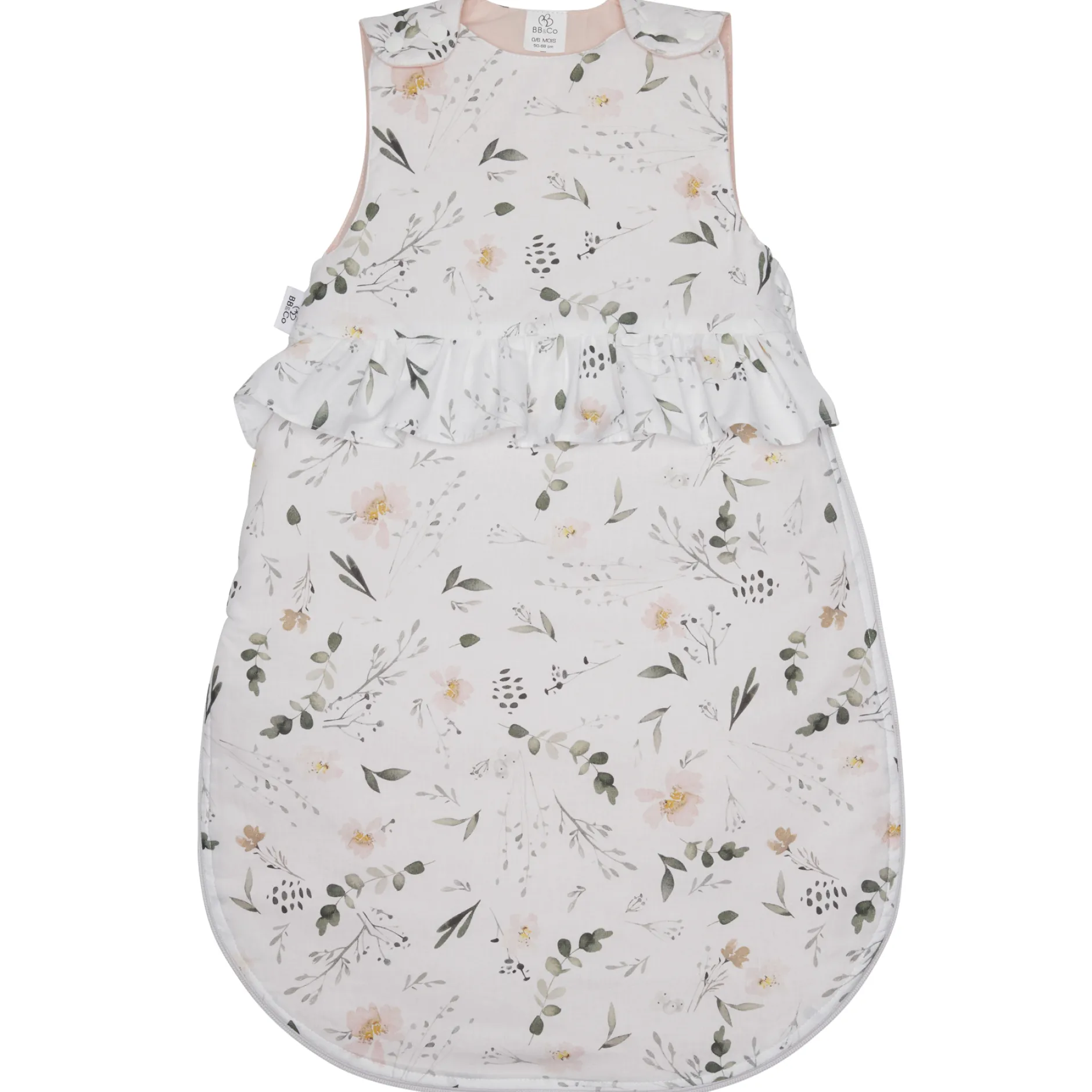 Gigoteuses & Nids D'Ange*BB&Co Sweet Garden Gigoteuse à volant 0-6 mois de Imprimé botanique blush