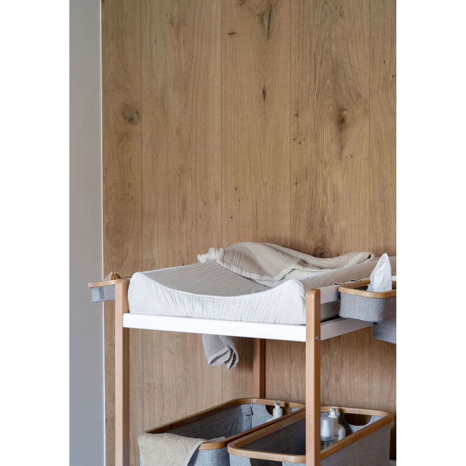 Tables À Langer|Tables À Langer*Quax Table à langer Promo de Blanc / Natural