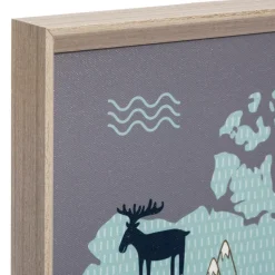 Cadres Déco*Atmosphera Tableau enfant carte du monde 80 x 80 cm de