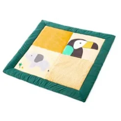 Tapis D'Éveil*Little Big Friends Tapis de parc réversible de Vert d'eau