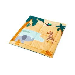 Tapis D'Éveil*Little Big Friends Tapis de parc réversible de Vert d'eau