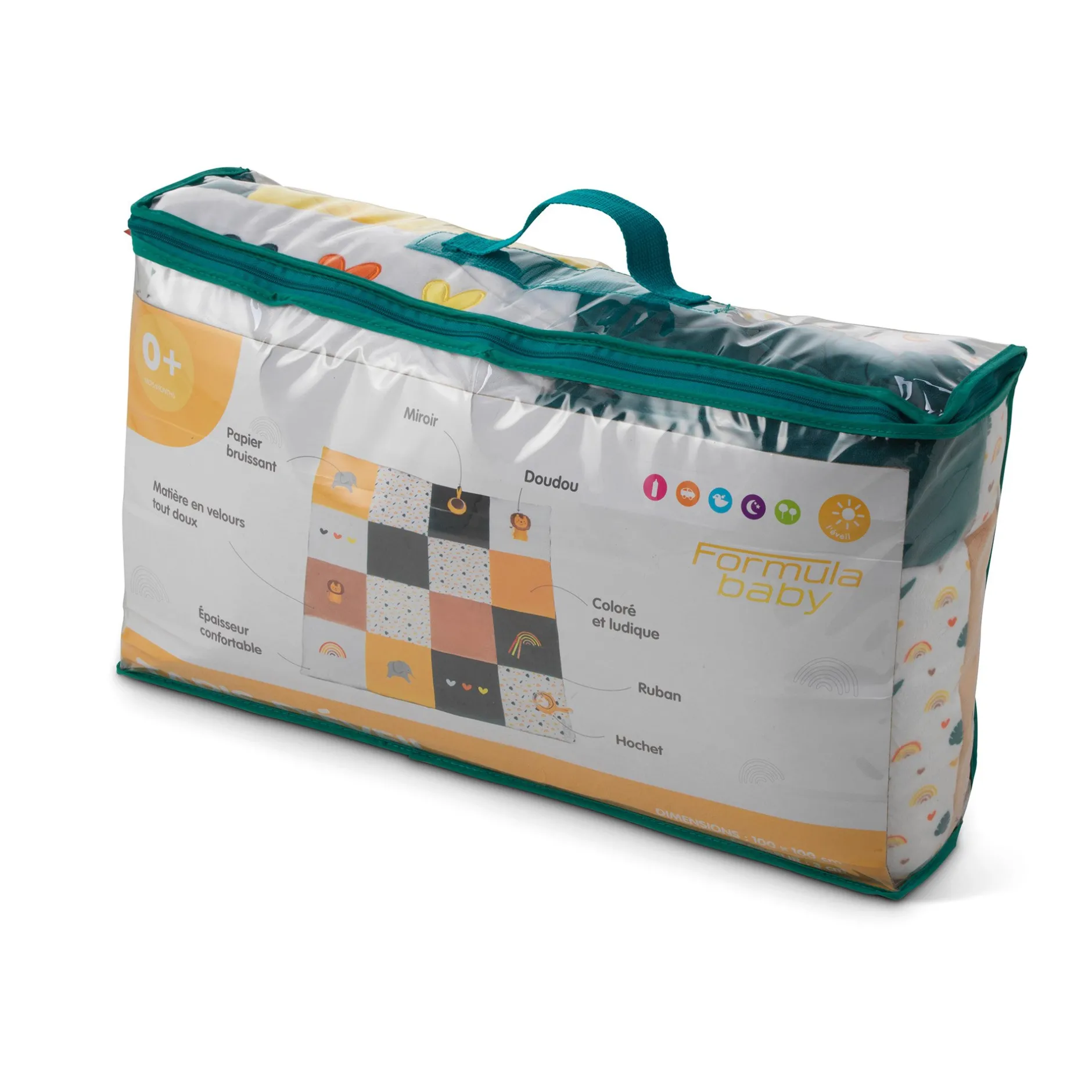 Tapis D'Éveil*Formula Baby Tapis d'éveil XL Safari 100 x 100 cm de