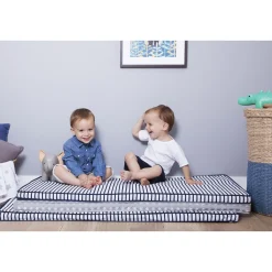 Tapis D'Éveil|Matelas De Voyage*Babytolove Tapis/Matelas de sol de Blue Stripes