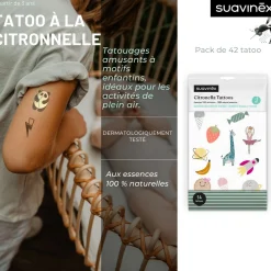 Tout Pour Vos Trajets|Autres Accessoires De Voyage*Suavinex Tattoos anti-moustiques à la citronnelle de