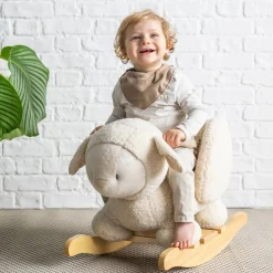 Bascules*Nattou Teddy Animal à Bascule Mouton de Écru