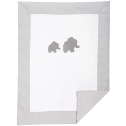 Couvertures*Nattou Tembo couverture éléphant 75 x 100 cm de Gris Blanc