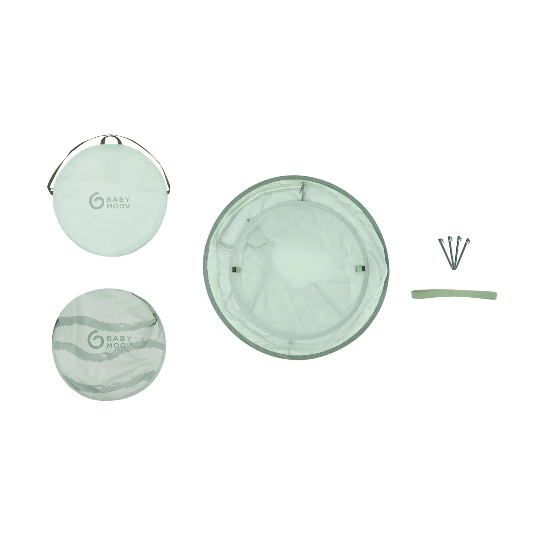 Tout Pour Vos Trajets|Autres Accessoires De Voyage*Babymoov Tente anti-UV Moov & Protect de Green Lagoon