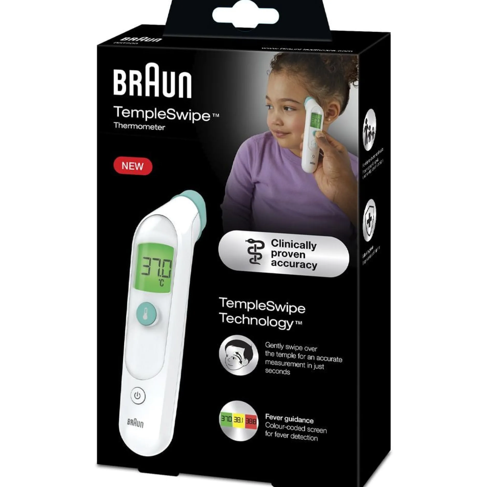 Thermomètres*Braun Thermomètre TempleSwipe™ de BST200
