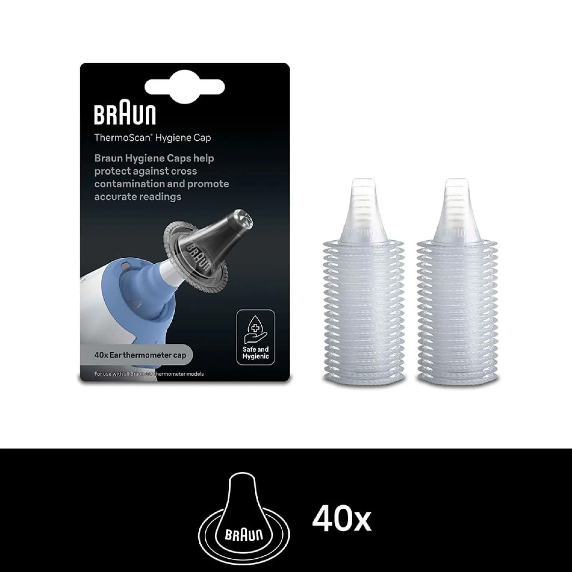 Thermomètres* ThermoScan® Hygiene Caps - LF40 de Braun