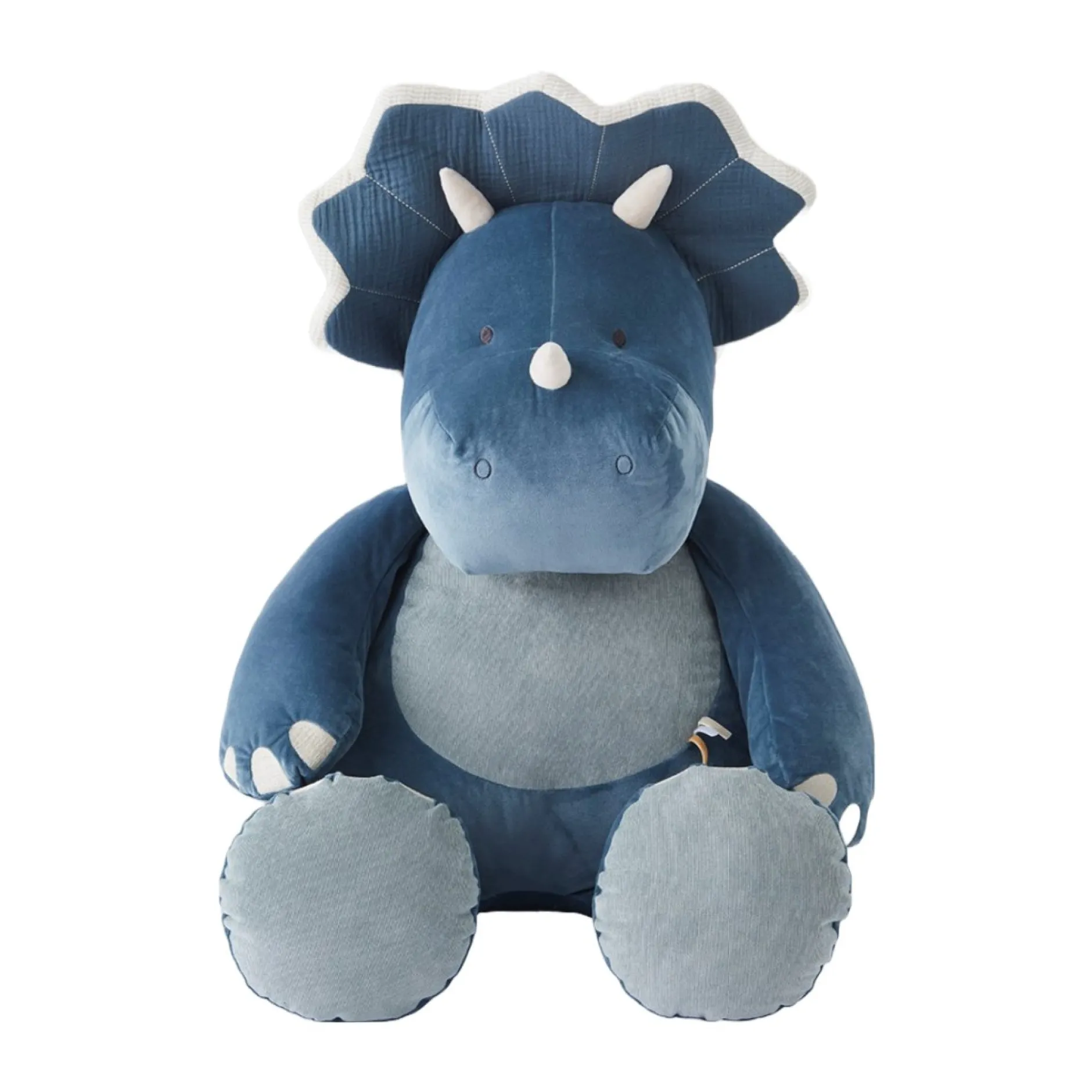 Doudous*Noukies Tiga, Stegi & Ops Peluche large en Veloudoux Ops de Bleu