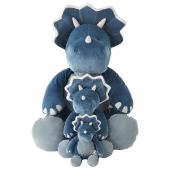 Doudous*Noukies Tiga, Stegi & Ops Peluche large en Veloudoux Ops de Bleu