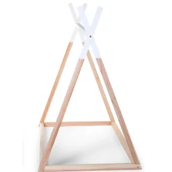 Lits 70X140 Évolutifs*Childhome Tipi lit cabane 70x140 de Naturel/Blanc