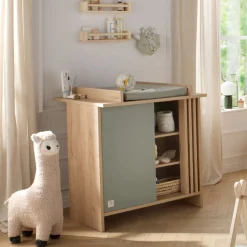 Commodes*Sauthon Baby's Sweet Home Tokyo Commode de Chêne Suave Sauge