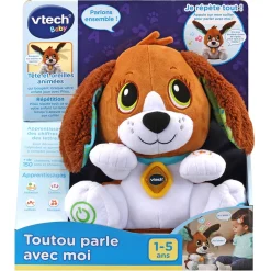 Peluches Musicales*Vtech Toutou parle avec moi de Marron
