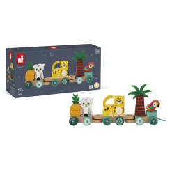 Jouets En Bois*Janod Train Tropical à Tirer Tropik de