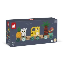 Jouets En Bois*Janod Train Tropical à Tirer Tropik de