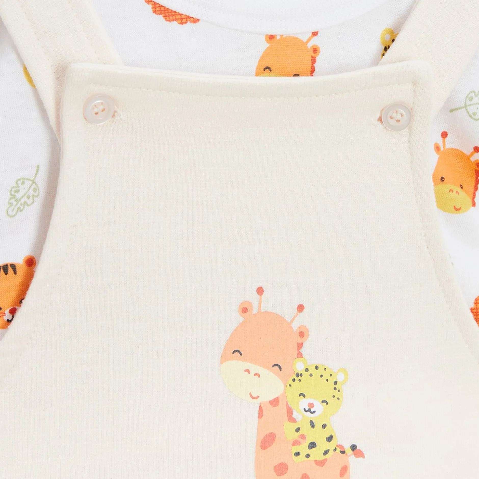 T-Shirts, Polos, Chemises|Combinaisons, Salopettes*P'tit bisou Travel With Love Ensemble 9 mois de Beige