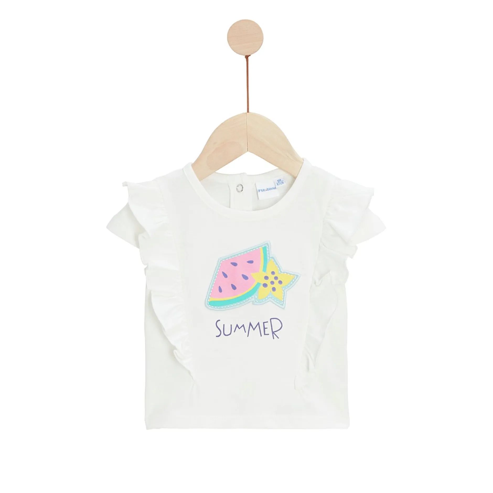 T-Shirts, Blouses, Chemises*P'tit bisou Travel With Love T-shirt manches courtes de Écru