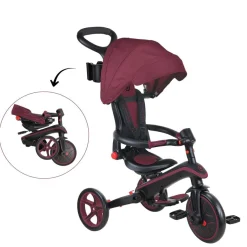 Tricyles*Globber Tricycle Explorer 4-en-1 Évolutif & Pliable de Bordeaux