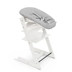 Chaises Hautes Évolutives*Stokke® Tripp Trapp® Pack Chaise haute + Baby Set + Newborn Set de Blanc / Gris