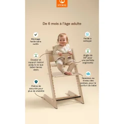 Chaises Hautes Évolutives*Stokke® Tripp Trapp® Pack Chaise haute + Baby Set + Newborn Set de Blanc / Gris