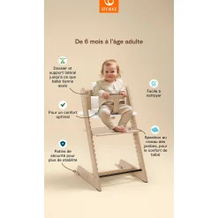Chaises Hautes Évolutives*Stokke® Tripp Trapp® Pack Chaise haute + Baby Set + Coussin de Noir / Nordic