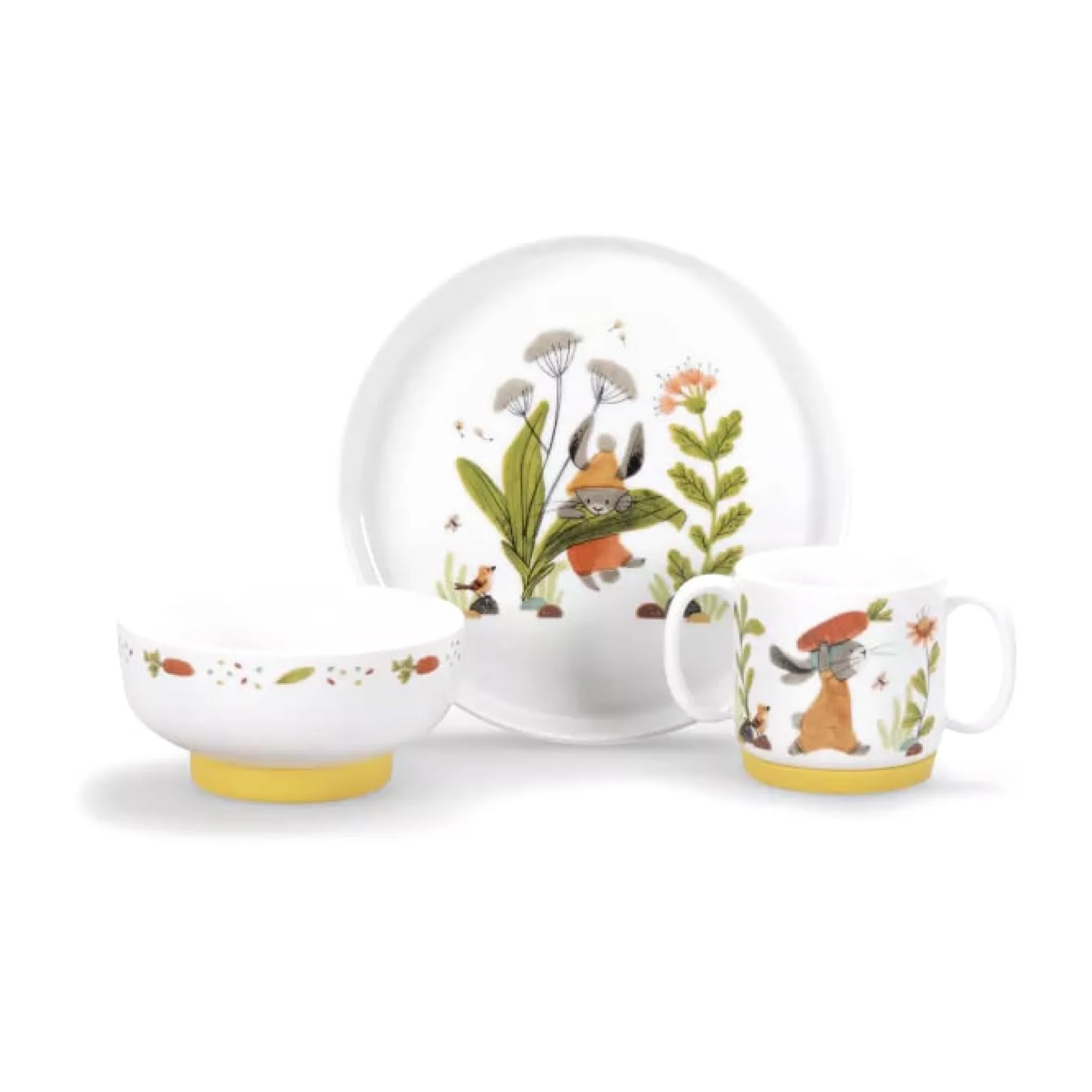 Coffrets*Moulin Roty Trois petits lapins Set vaisselle porcelaine de