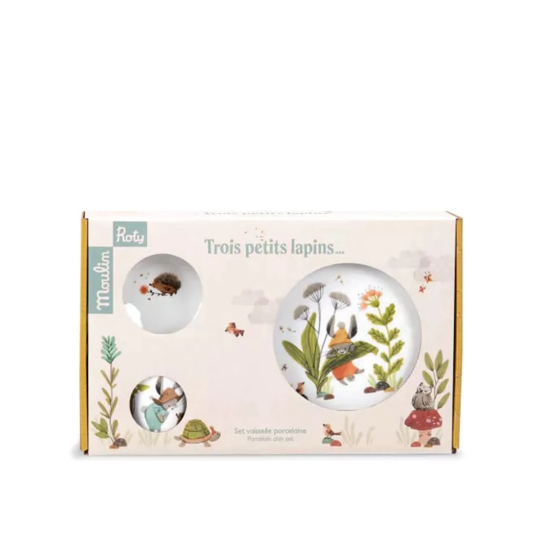 Coffrets*Moulin Roty Trois petits lapins Set vaisselle porcelaine de