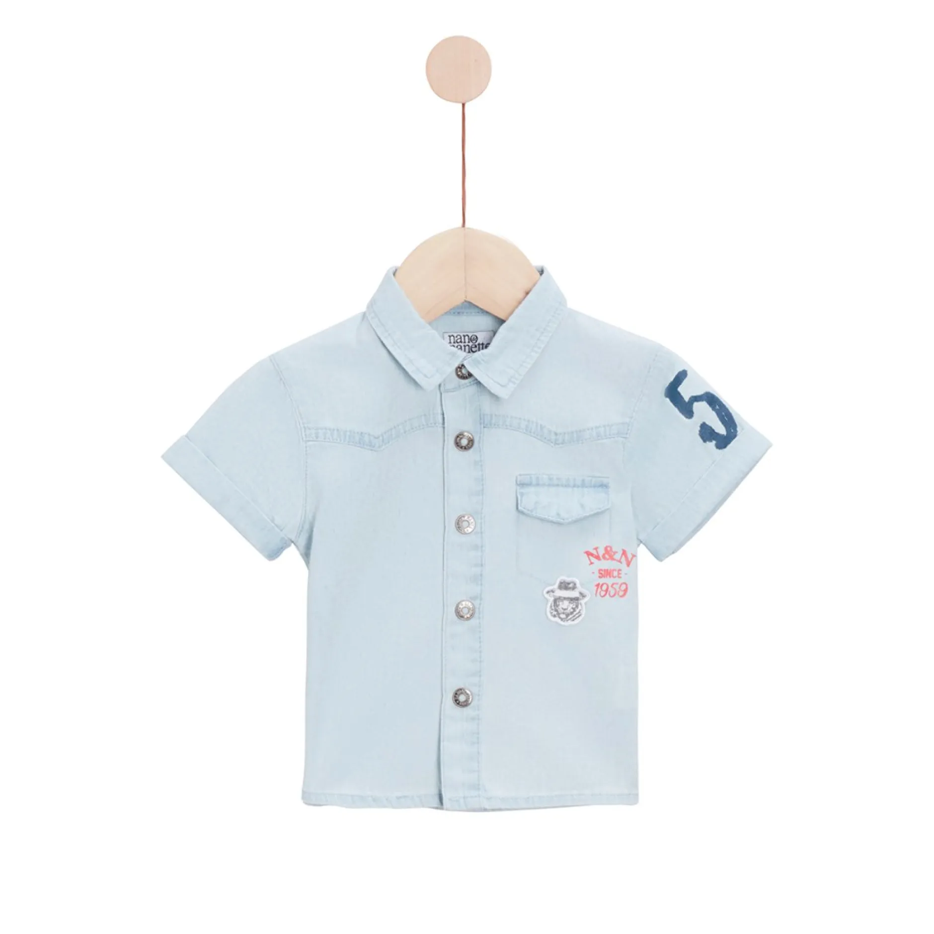 T-Shirts, Polos, Chemises*Nano & nanette Tropicool Chemise manches courtes denim de Ultra Light