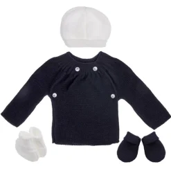 Collection Tricot|Vêtements Naissance*P'tit bisou Trousseau de naissance 1 mois de Marine
