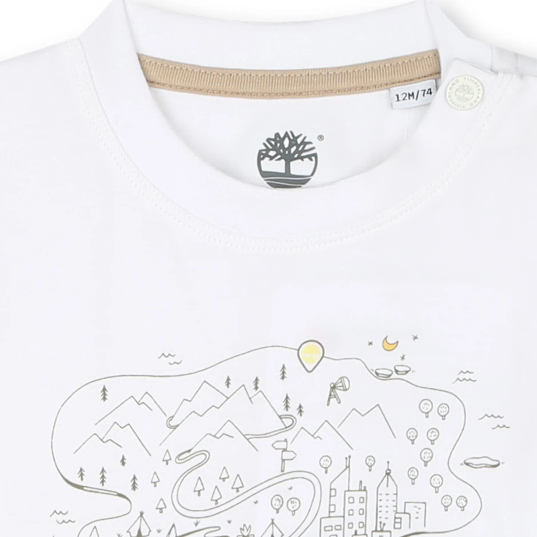 T-Shirts, Polos, Chemises*Timberland T-shirt à bouton-pression 2 ans de Blanc