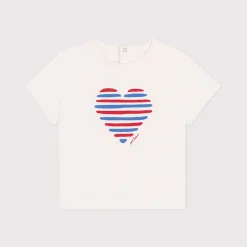 T-Shirts, Polos, Chemises*Petit Bateau T-shirt bébé en coton à manches courtes uni de Blanc Marshmallow
