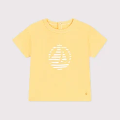 T-Shirts, Polos, Chemises*Petit Bateau T-shirt bébé en coton à manches courtes uni de Jaune Orge