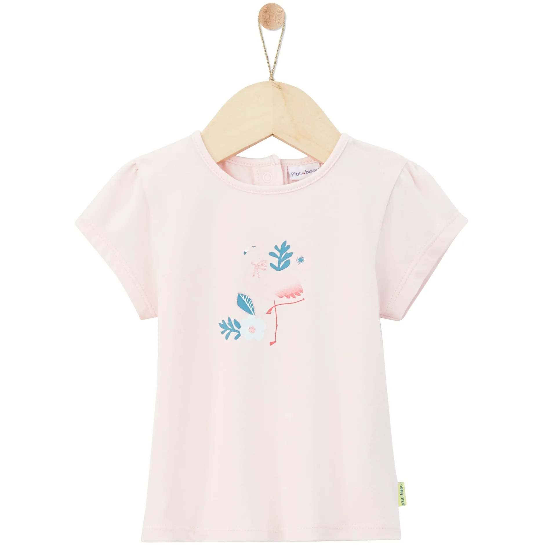 T-Shirts, Blouses, Chemises*P'tit bisou T-shirt manches courtes Jardin Extraordinaire 3 mois de Rose
