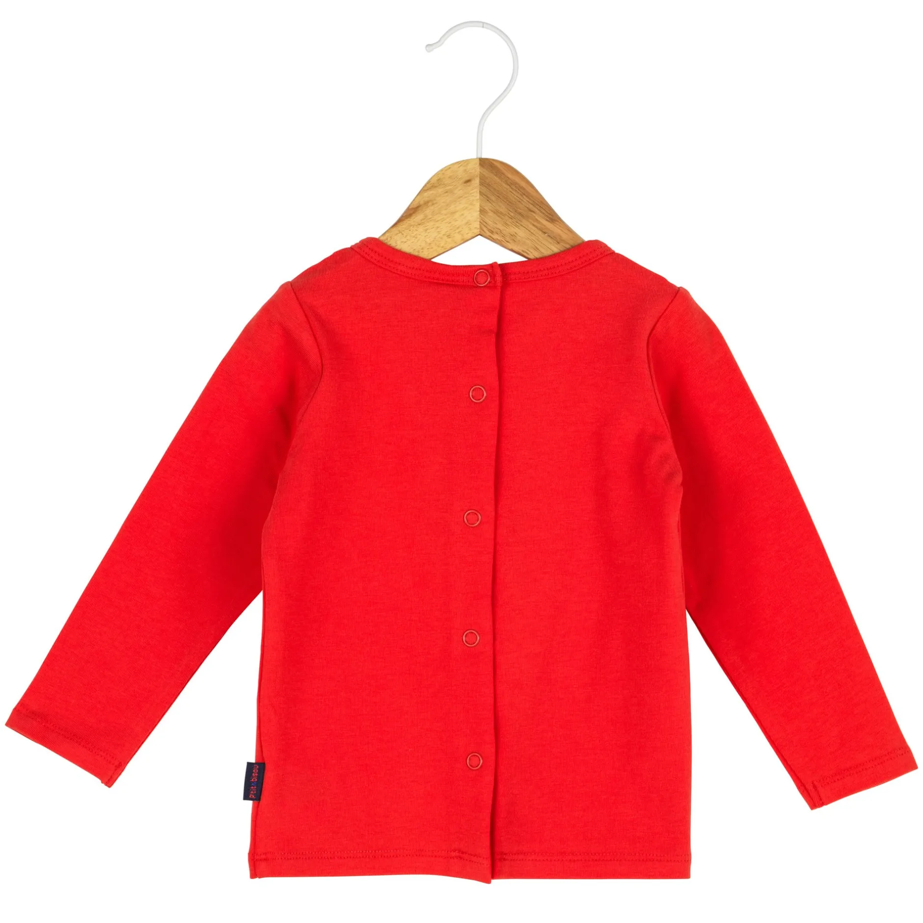 T-Shirts, Polos, Chemises*P'tit bisou T-shirt manches longues Marin d'hiver 1 mois de Rouge Poppy