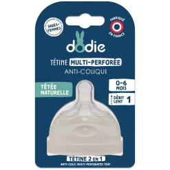 Tétines*Dodie Tétine Multi-Perforée Débit 1 lent de