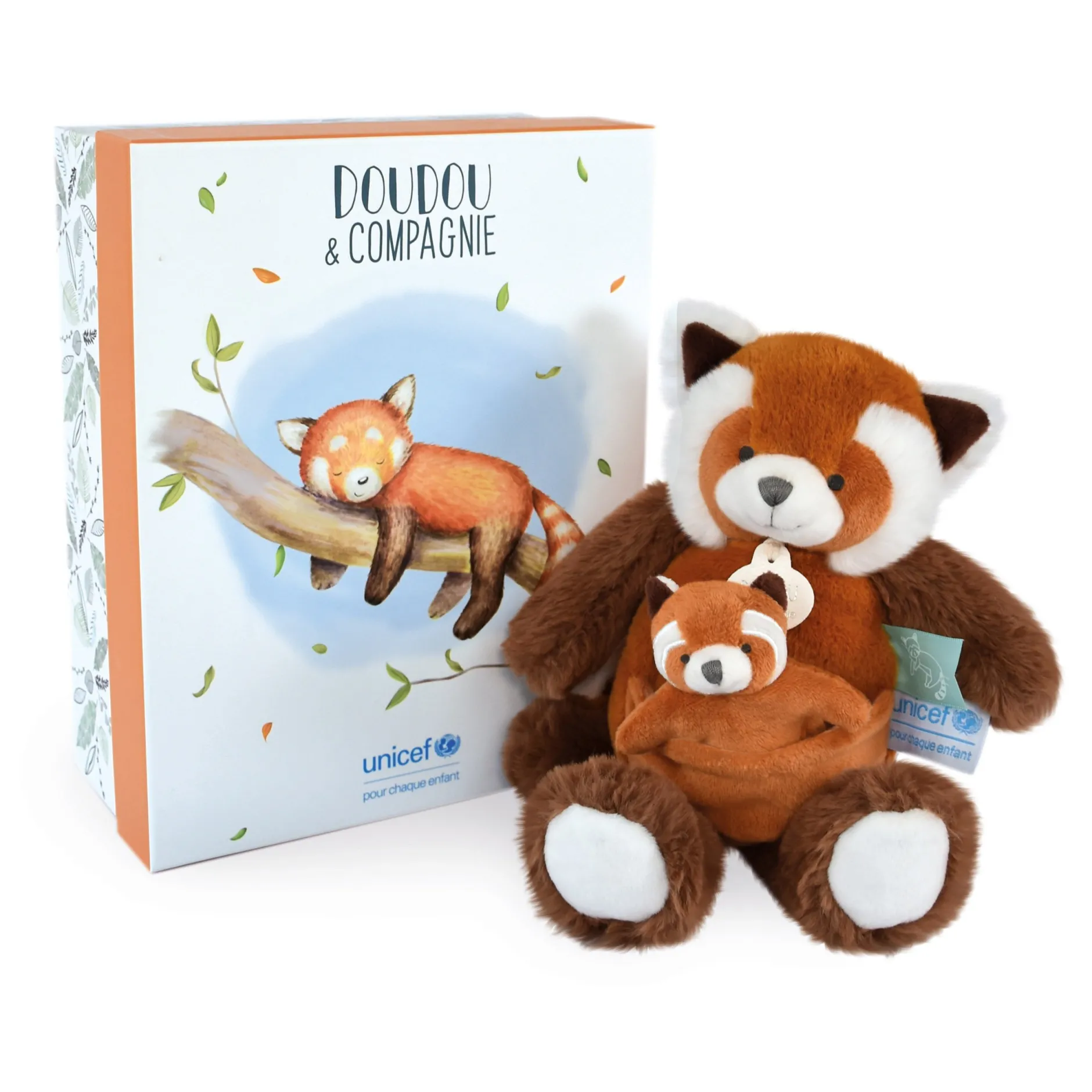 Doudous*Doudou et Compagnie Unicef Peluche 25 cm de Panda roux