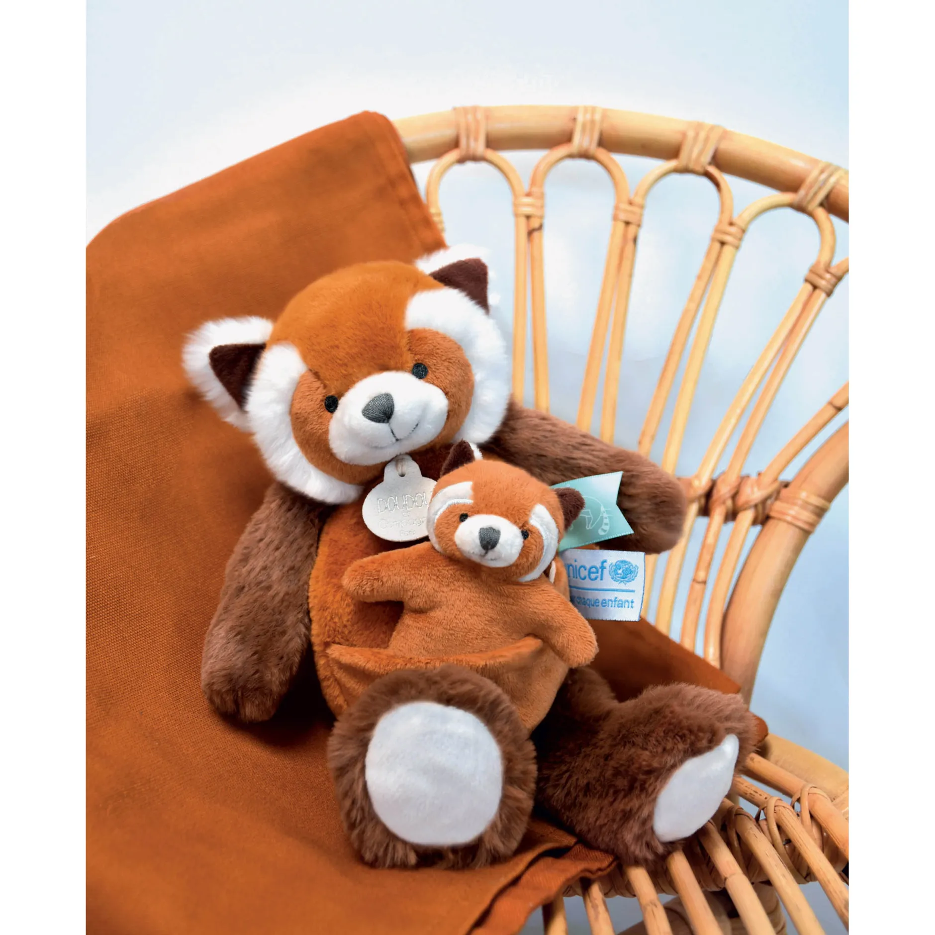 Doudous*Doudou et Compagnie Unicef Peluche 25 cm de Panda roux
