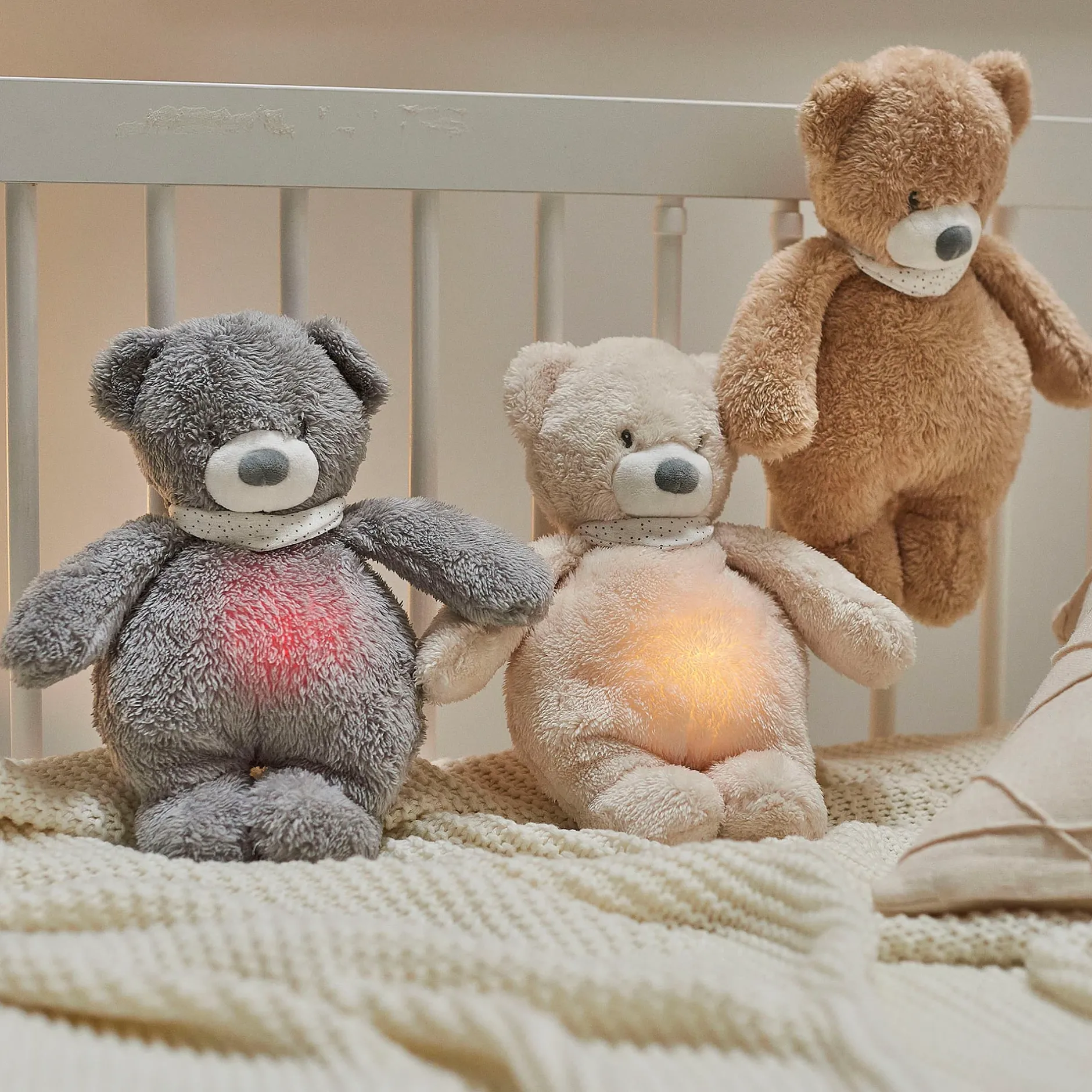 Veilleuses*Nattou Veilleuse Peluche Ours Sleepy de Beige