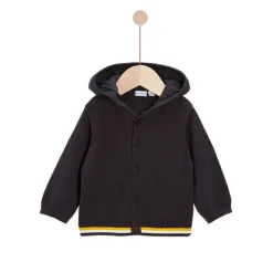 Vestes, Manteaux, Pilotes*P'tit bisou Veste en tricot à capuche de Gris